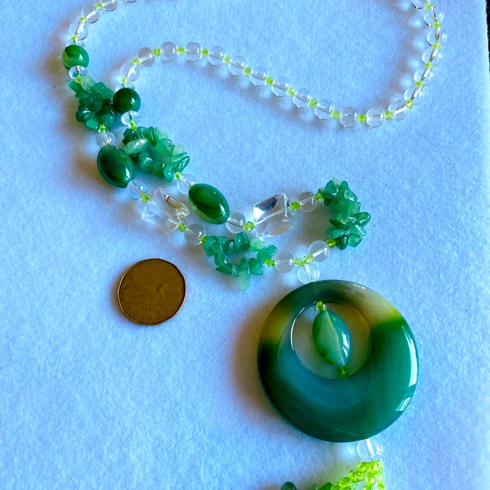 Authentic Green Agate Necklace
